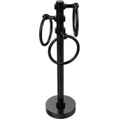  Vanity Top 3 Towel Ring Guest Towel Holder with Dotted Accents, Oil Rubbed Bronze