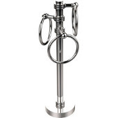  Vanity Top 3 Towel Ring Guest Towel Holder with Dotted Accents, Polished Chrome