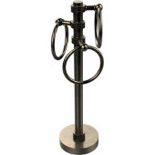  Vanity Top 3 Towel Ring Guest Towel Holder with Dotted Accents, Antique Pewter