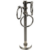  Vanity Top 3 Towel Ring Guest Towel Holder with Dotted Accents, Polished Nickel
