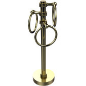  Vanity Top 3 Towel Ring Guest Towel Holder with Dotted Accents, Satin Brass