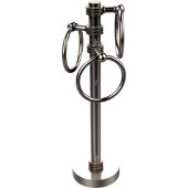  Vanity Top 3 Towel Ring Guest Towel Holder with Dotted Accents, Satin Nickel