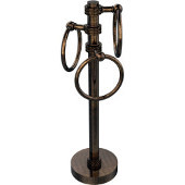  Vanity Top 3 Towel Ring Guest Towel Holder with Dotted Accents, Venetian Bronze