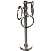  Vanity Top 3 Towel Ring Guest Towel Holder with Groovy Accents, Satin Nickel