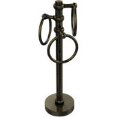  Vanity Top 3 Towel Ring Guest Towel Holder with Twisted Accents, Antique Brass