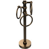  Vanity Top 3 Towel Ring Guest Towel Holder with Twisted Accents, Brushed Bronze