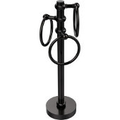  Vanity Top 3 Towel Ring Guest Towel Holder with Twisted Accents, Oil Rubbed Bronze
