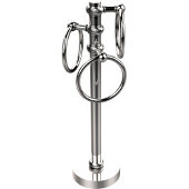  Vanity Top 3 Towel Ring Guest Towel Holder with Twisted Accents, Polished Chrome