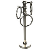  Vanity Top 3 Towel Ring Guest Towel Holder with Twisted Accents, Polished Nickel