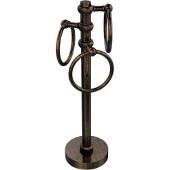  Vanity Top 3 Towel Ring Guest Towel Holder with Twisted Accents, Venetian Bronze