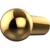  A-10 Series Cabinet Hardware 3/4'' Diameter Round Cabinet Knob in Polished Brass (Standard Finish), Available in Multiple Finishes