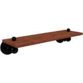  Astor Place Collection 16 Inch Solid IPE Ironwood Shelf, Matte Black