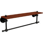  Astor Place Collection 22 Inch Solid IPE Ironwood Shelf with Integrated Towel Bar, Oil Rubbed Bronze
