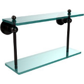  Astor Place Collection 16'' Double Glass Shelf, Premium Finish, Oil Rubbed Bronze