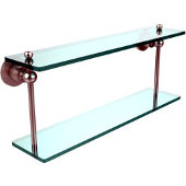  Astor Place Collection 22'' Double Glass Shelf, Premium Finish, Satin Chrome