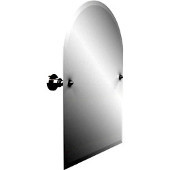  Frameless Arched Top Tilt Mirror with Beveled Edge, Polished Chrome, 21'W x 2-3/4'D x 29'H