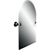  Frameless Arched Top Tilt Mirror with Beveled Edge, Satin Chrome, 21'W x 2-3/4'D x 29'H