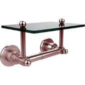  Astor Place Collection Two Post Toilet Tissue Holder with Glass Shelf, Satin Chrome