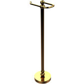  Bolero Collection Free Standing Toilet Tissue Stand, Unlacquered Brass