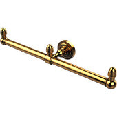  Dottingham Collection 2 Arm Guest Towel Holder, Unlacquered Brass