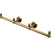  Dottingham Collection 3 Arm Guest Towel Holder, Unlacquered Brass