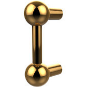  C-20 Series Cabinet Hardware 4'' W Pull with Round Knob Ends in Polished Brass (Standard Finish), Available in Multiple Finishes