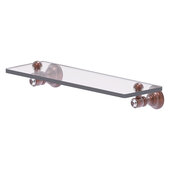  Carolina Crystal Collection 16'' Glass Shelf in Antique Copper, 16'' W x 5-9/16'' D x 2-3/8'' H