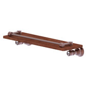  Carolina Crystal Collection 16'' Wood Shelf with Gallery Rail in Antique Copper, 16'' W x 5-9/16'' D x 3-5/16'' H