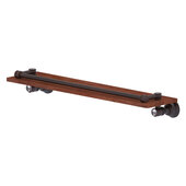  Carolina Crystal Collection 22'' Wood Shelf with Gallery Rail in Venetian Bronze, 22'' W x 5-9/16'' D x 3-5/16'' H