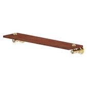  Carolina Crystal Collection 22'' Wood Shelf in Unlacquered Brass, 22'' W x 5-9/16'' D x 2-3/8'' H