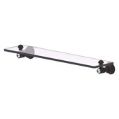  Carolina Crystal Collection 22'' Glass Shelf in Oil Rubbed Bronze, 22'' W x 5-9/16'' D x 2-3/8'' H