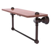  Carolina Crystal Collection 22'' Wood Shelf with Integrated Towel Bar in Antique Bronze, 22'' W x 5-9/16'' D x 7'' H