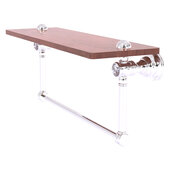  Carolina Crystal Collection 22'' Wood Shelf with Integrated Towel Bar in Polished Chrome, 22'' W x 5-9/16'' D x 7'' H