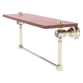  Carolina Crystal Collection 22'' Wood Shelf with Integrated Towel Bar in Polished Nickel, 22'' W x 5-9/16'' D x 7'' H