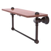  Carolina Crystal Collection 22'' Wood Shelf with Integrated Towel Bar in Venetian Bronze, 22'' W x 5-9/16'' D x 7'' H