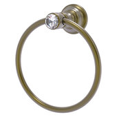  Carolina Crystal Collection Towel Ring in Antique Brass, 6'' Diameter x 3-5/16'' D x 6-13/16'' H