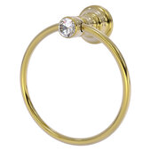  Carolina Crystal Collection Towel Ring in Unlacquered Brass, 6'' Diameter x 3-5/16'' D x 6-13/16'' H