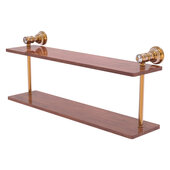  Carolina Crystal Collection 22'' Two Tiered Wood Shelf in Brushed Bronze, 22'' W x 5-5/8'' D x 9-3/16'' H