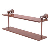  Carolina Crystal Collection 22'' Two Tiered Wood Shelf in Antique Copper, 22'' W x 5-5/8'' D x 9-3/16'' H
