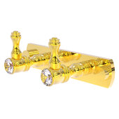  Carolina Crystal Collection 2-Position Multi Hook in Polished Brass, 5-1/2'' W x 2-3/8'' D x 2-1/8'' H