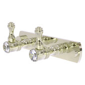  Carolina Crystal Collection 2-Position Multi Hook in Polished Nickel, 5-1/2'' W x 2-3/8'' D x 2-1/8'' H