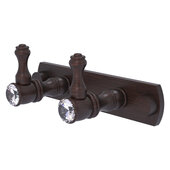  Carolina Crystal Collection 2-Position Multi Hook in Venetian Bronze, 5-1/2'' W x 2-3/8'' D x 2-1/8'' H
