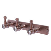  Carolina Crystal Collection 3-Position Tie and Belt Rack in Antique Copper, 8'' W x 2-3/8'' D x 2-1/8'' H