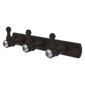  Carolina Crystal Collection 3-Position Tie and Belt Rack in Oil Rubbed Bronze, 8'' W x 2-3/8'' D x 2-1/8'' H