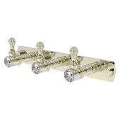  Carolina Crystal Collection 3-Position Tie and Belt Rack in Polished Nickel, 8'' W x 2-3/8'' D x 2-1/8'' H