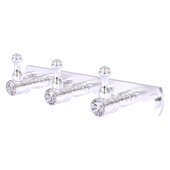  Carolina Crystal Collection 3-Position Tie and Belt Rack in Satin Chrome, 8'' W x 2-3/8'' D x 2-1/8'' H