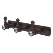  Carolina Crystal Collection 3-Position Tie and Belt Rack in Venetian Bronze, 8'' W x 2-3/8'' D x 2-1/8'' H