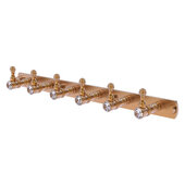  Carolina Crystal Collection 6-Position Tie and Belt Rack in Brushed Bronze, 15-1/2'' W x 2-3/8'' D x 2-1/8'' H