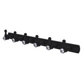  Carolina Crystal Collection 6-Position Tie and Belt Rack in Matte Black, 15-1/2'' W x 2-3/8'' D x 2-1/8'' H