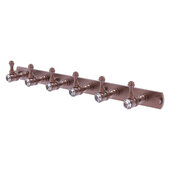  Carolina Crystal Collection 6-Position Tie and Belt Rack in Antique Copper, 15-1/2'' W x 2-3/8'' D x 2-1/8'' H